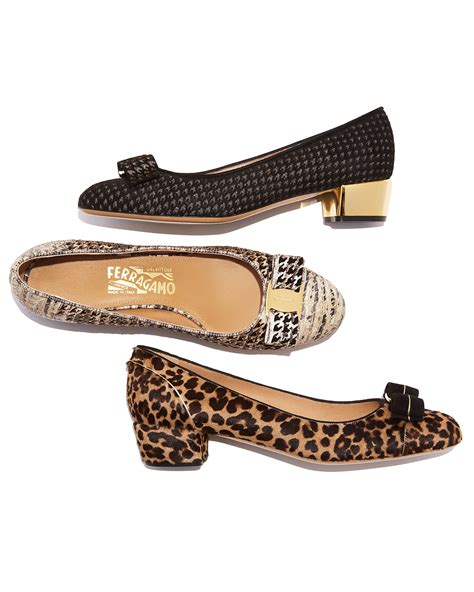 Salvatore Ferragamo Vara Leopard Print Calf Hair Bow Pump