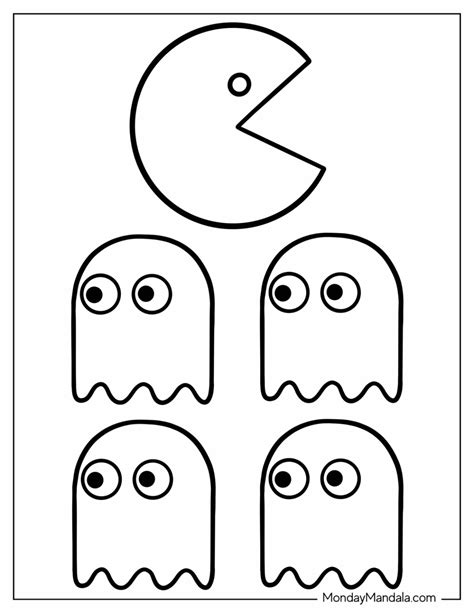 20 Pac Man Coloring Pages Free Pdf Printables