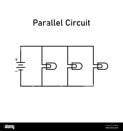 Parallel Electrical Circuit Parallel Diagram Of A Circuit Stock Vector