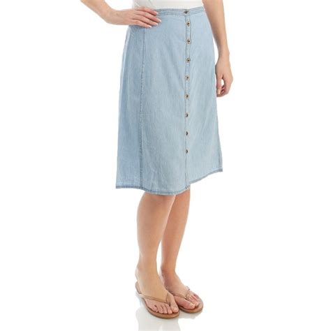 Button Front Chambray Skirt Chambray Skirt Skirts Skirt Outfits