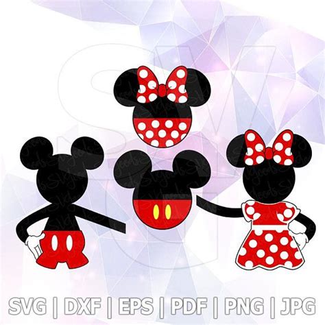 Mickey Minnie Mouse Layered Svg Dxf Vector Cuttable File Cricut Cameo
