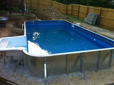 The Swimming Pool Liner Goes In Quick And Easy Swimming Pool Kits Swimming Pool Liners