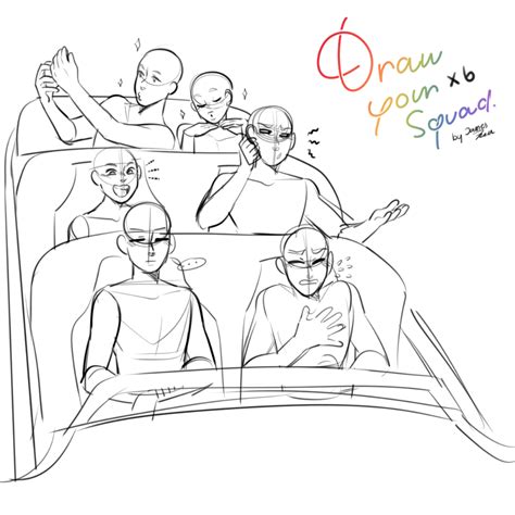 Draw Your Squad Base People By James Zea On Deviantart Desenhos Engra Ados Esbo Os