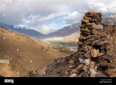 View Of Hindu Kush Mountains Afghanistan From Yamchun Fortress In