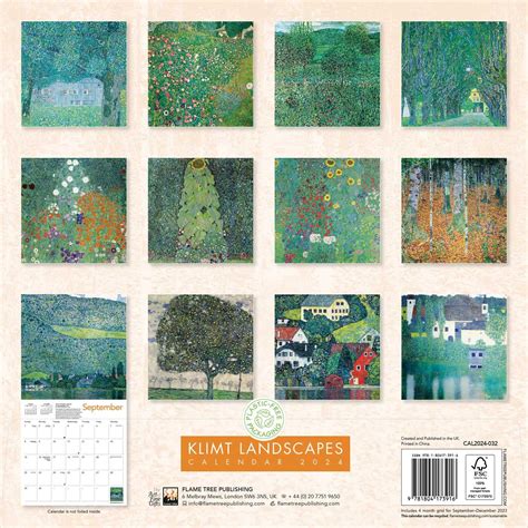 Klimt Landscapes Wall Calendar 2024 Art Calendar Book Summary
