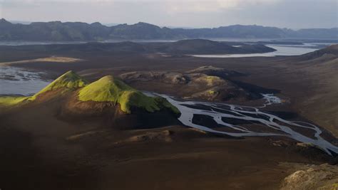 Stock Video Of Aerial Fertile Glacial Region Iceland Tundra 7689607