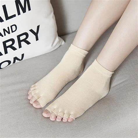 Pairs Five Fingers Open Toed Socks Boat Slip Socks Toe Separator