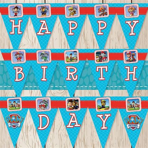 Paw Patrol Birthday Banner Free Printable Printable Word Searches