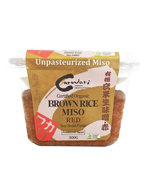 Organic Brown Rice Miso Paste Red 300g Organic Brown Rice Brown
