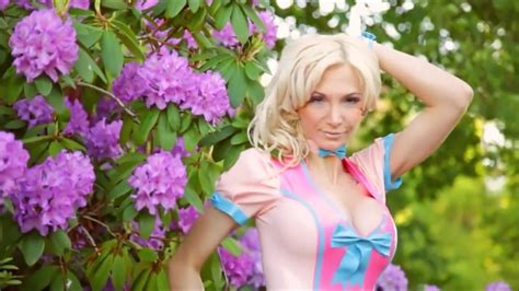 Susan Wayland In Cream And Pink Latex Dress Xhamster