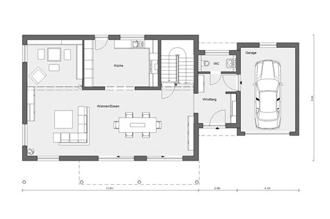 Auch auf kompakten grundstücken lassen sich lichtdurchflutete wohnräume mit offener grundrissgestaltung realisieren. Haus mit moderner Architektur | E 20-179.3 | SchwörerHaus