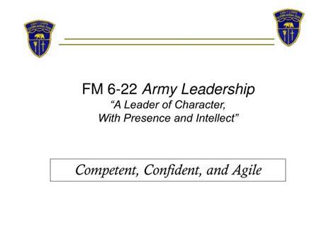 Ppt Fm 6 22 Army Leadership A Leader Of Character With Presence And