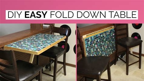 Diy Wall Mounted Fold Down Table Space Saving Kitchen Tabledesk