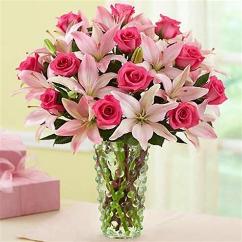 Send flowers cheap without losing out on the quality of your favorite floral arrangements. Pink Roses n ' Lilies | Flowers in Jordan Delivery (Send ...
