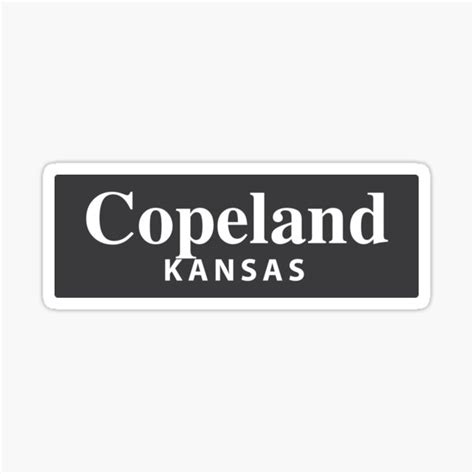Copeland Kansas Sticker By Everycityxd2 Redbubble