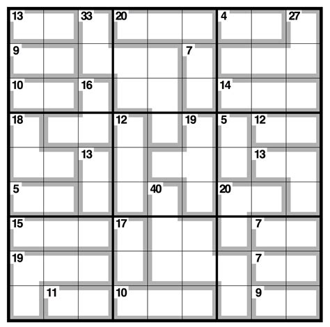 Killer Sudoku Printable Printable World Holiday