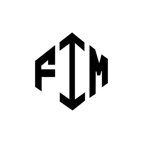 Création De Logo De Lettre Fim Avec Forme De Polygone Création De Logo