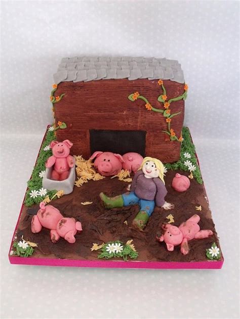 Pig Sty Cake Decorated Cake By Zoe Cakesdecor