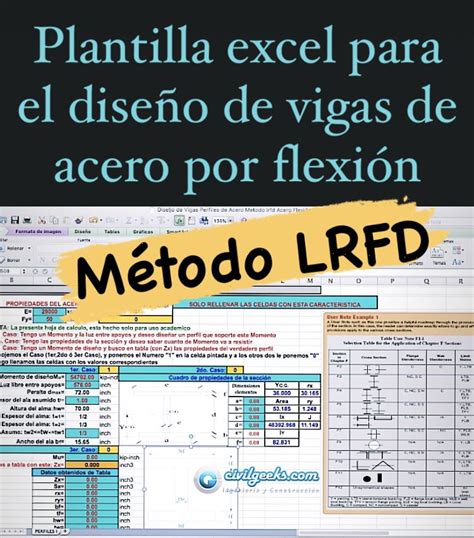 Plantilla Excel para el Diseño de Vigas de Acero por flexión Metodo