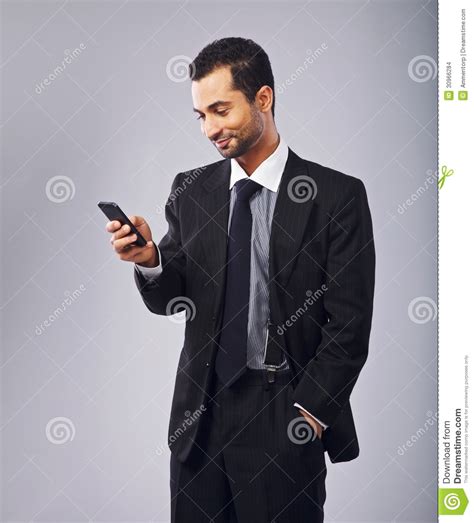 Businessman Reading A Text Message Stock Photo Image Of Professional