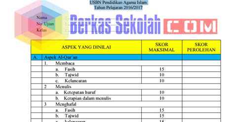 Format Penilaian Pai K Sd Revisi Daftar Nilai Kurikulum Sd Tasadmin Ff Kata