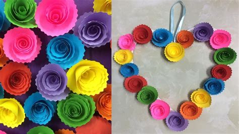 Making my home comfortable with simple home décor makes me happy. DIY Paper Rose Wall Hanging - Easy Wall Decoration Ideas ...