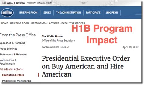 Buy American Hire American Trump Executive Order H1b Impact