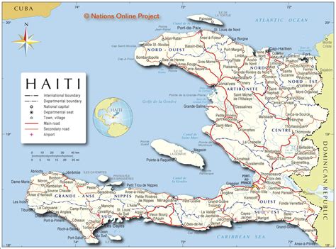 Haiti On A Map Map Of The World