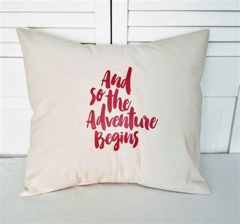 Design your everyday with quote throw pillows you'll love for your couch or bed. Pillow cover Adventure quotes pillows with sayings wedding