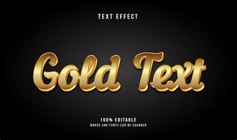 Premium Vector Gold 3d Modern Style Text Effect