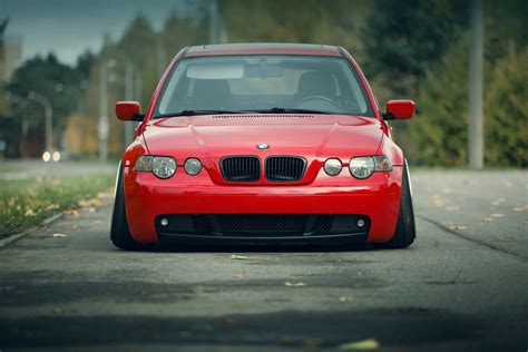 Wallpaper Bmw 3 Bmw E46 E46 Compact Stance Work Wheels Red