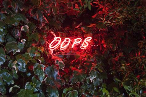 Oops Neon Light By Susanisgone On Etsy Neon Signs Neon