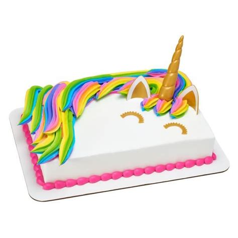 This cake is iced with a smooth and category: Unicorn Creations Themed Decoset® for 1/4 Sheet Cake or 8 ...