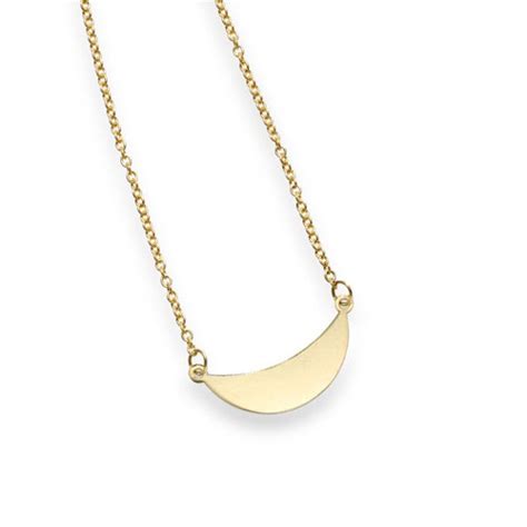 14k Yellow Gold Little Crescent Moon Necklace 81 7276cr Joy Jewelers