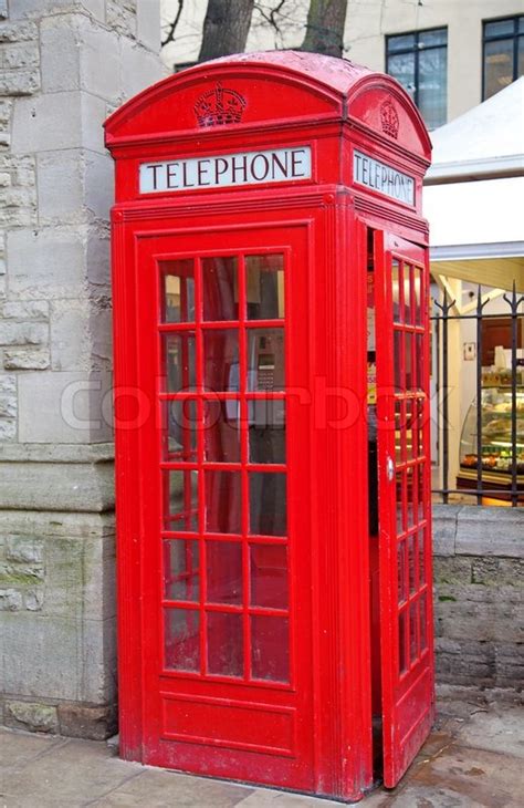 Famous Red Telephone Booth In London Uk Stock Photo Colourbox