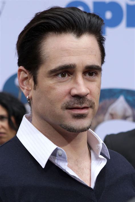 Colin Farrell swept back quiff Mens Comb Over Hairstyles, Widows Peak