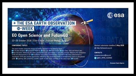 Esa Earth Observation Φ Week Weobserve