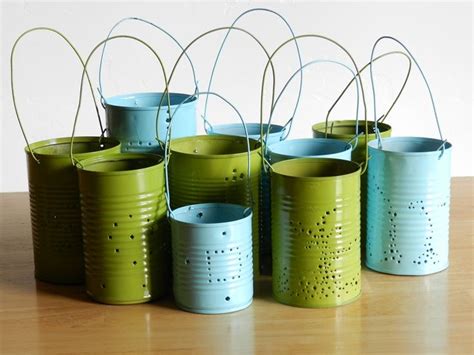 Diy Tin Can Lanterns Dyi Ideas Pinterest