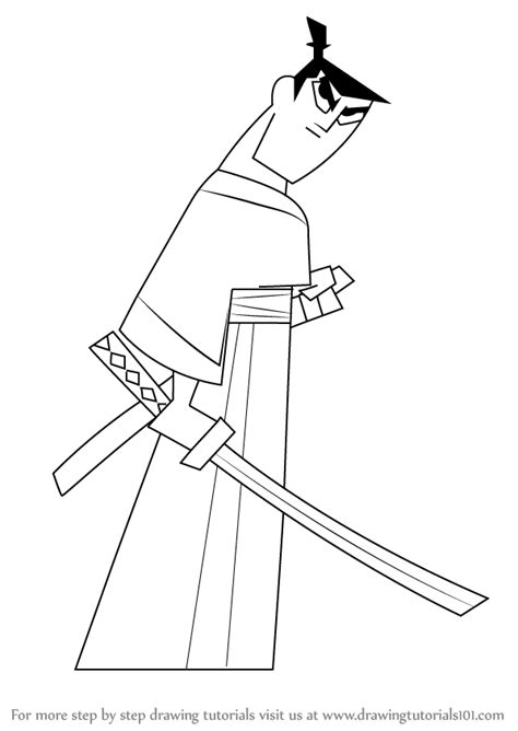 Start drawing the outline of the sword and try to make the line of the blade as smooth as possible to make it look nice and sharp. Learn How to Draw Samurai Jack (Samurai Jack) Step by Step ...