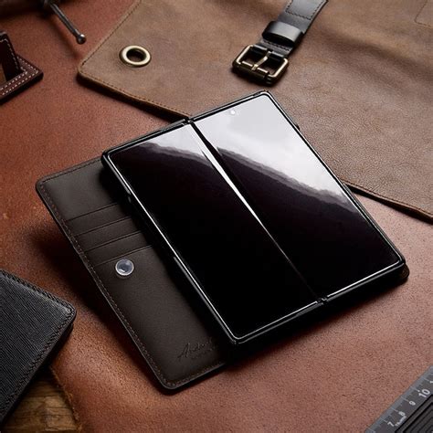 Saffiano Leather Case For Samsung Galaxy Z Fold 2 Etsy