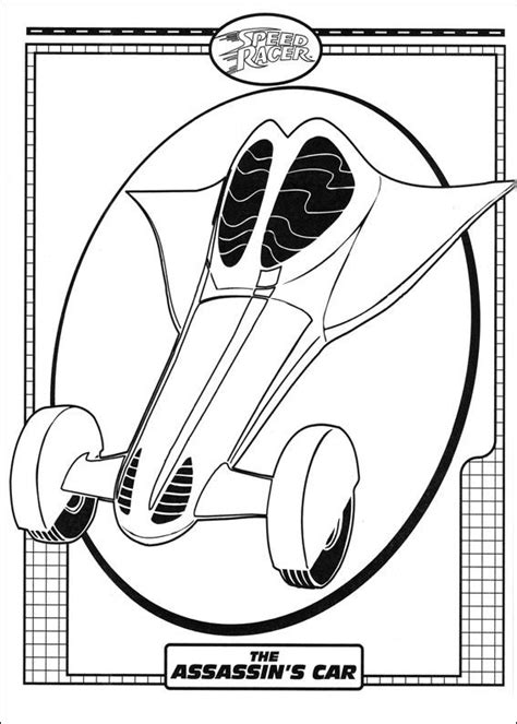 kleurplaten en zo » Kleurplaat van Speed racer