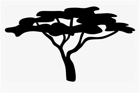 African Savannah Tree Silhouette Hd Png Download Kindpng
