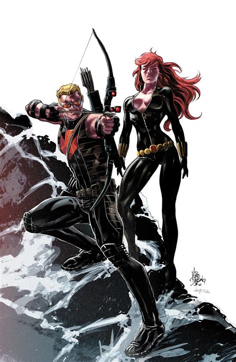 Mike Deodato Jr Hawkeye And Black Widow Colors By Carlos Lopez
