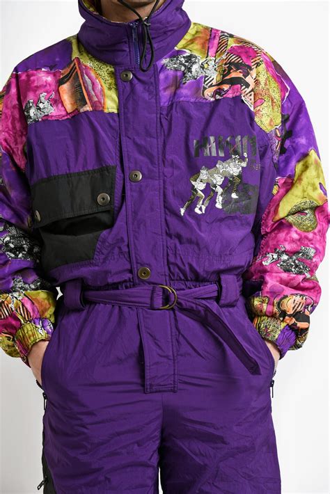 Mens 90s Ski Suit Retro 90s 80s Ski Overall Jumpsuit Vintage Clothing