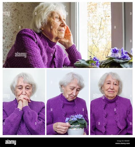 Old Grandmother Sitting In Flower Hi Res Stock Photography And Images
