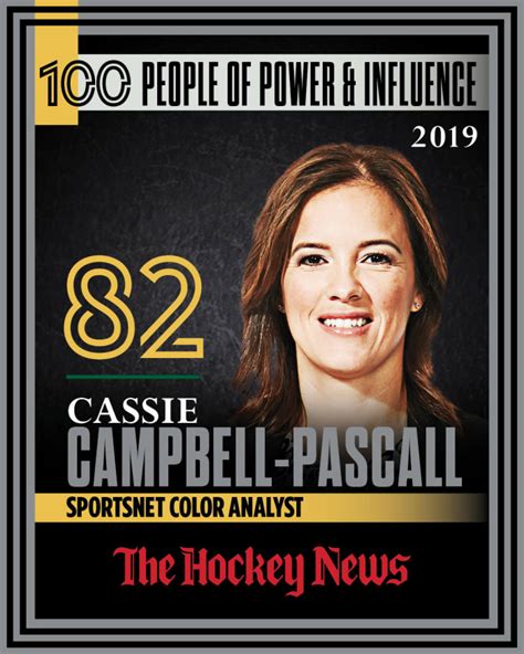 The Hockey News People Of Power And Influence No 82 Cassie Campbell Pascall The Hockey News