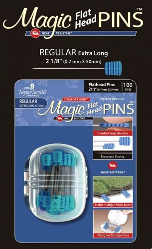 Magic Pins 219911 Flat Head Regular 100 Pins By Taylor Seville