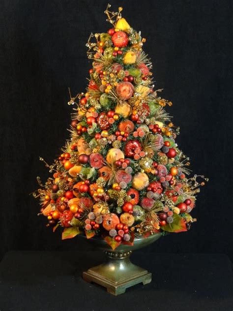 Use as a centerpiece or place on your holiday buffet. Sugared Fruit TreeSmall Decorated Christmas TreeLuxury ...
