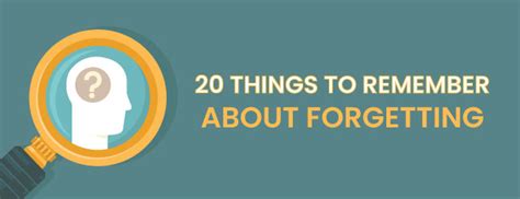 20 Things To Remember About Forgetting What Causes Us To Forget