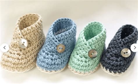 Crochet Unisex Baby Booties Pattern Its Sew Easy